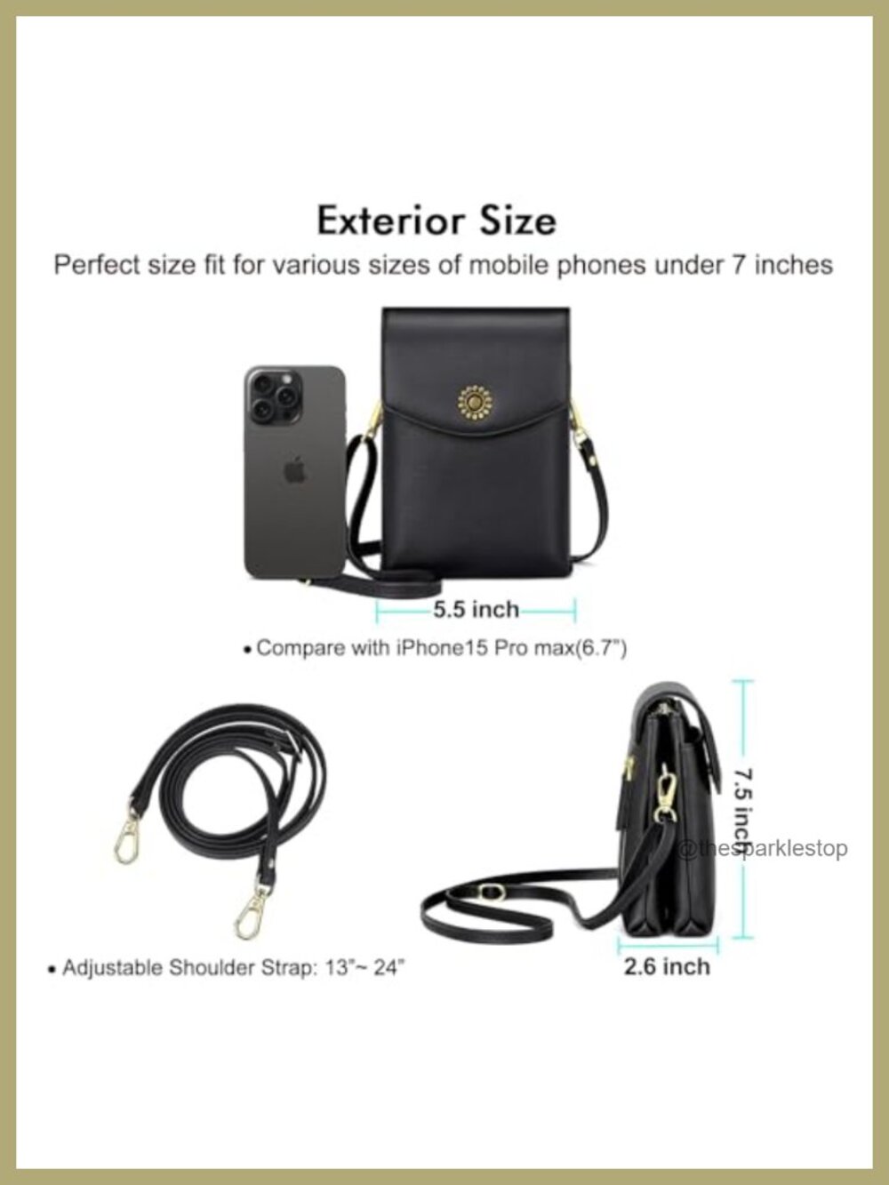 Small Crossbody Bags for Women Travel Cell Phone Purse RFID Wallet with - Picture 4 of 6